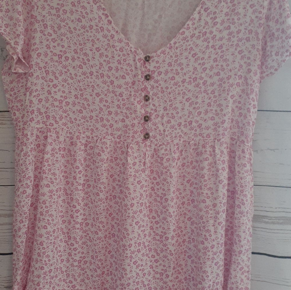 Pink floral dress